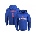 Chicago Cubs #1 Kosuke Fukudome Blue 2016 World Series Champions Pullover Baseball Hoodie