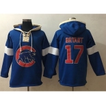 Chicago Cubs #17 Kris Bryant Blue Pullover MLB Hoodie