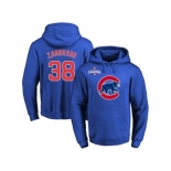 Chicago Cubs #38 Carlos Zambrano Blue 2016 World Series Champions Primary Logo Pullover Baseball Hoodie