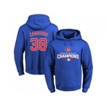 Chicago Cubs #38 Carlos Zambrano Blue 2016 World Series Champions Pullover Baseball Hoodie