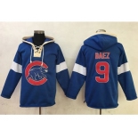 Chicago Cubs #9 Javier Baez Blue Pullover MLB Hoodie