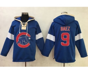 Chicago Cubs #9 Javier Baez Blue Pullover MLB Hoodie