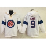 Chicago Cubs #9 Javier Baez White Pullover MLB Hoodie