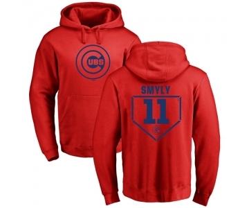 MLB Nike Chicago Cubs #11 Drew Smyly Red RBI Pullover Hoodie