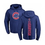 MLB Nike Chicago Cubs #11 Yu Darvish Royal Blue Backer Pullover Hoodie