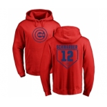 MLB Nike Chicago Cubs #12 Kyle Schwarber Red RBI Pullover Hoodie