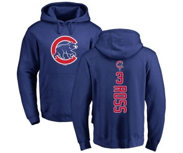 MLB Nike Chicago Cubs #3 David Ross Royal Blue Backer Pullover Hoodie