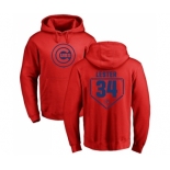 MLB Nike Chicago Cubs #34 Jon Lester Red RBI Pullover Hoodie