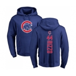 MLB Nike Chicago Cubs #44 Anthony Rizzo Royal Blue Backer Pullover Hoodie