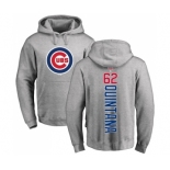 MLB Nike Chicago Cubs #62 Jose Quintana Ash Backer Pullover Hoodie