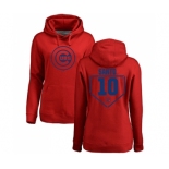 MLB Women's Nike Chicago Cubs #10 Ron Santo Red RBI Pullover Hoodie