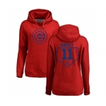 MLB Women's Nike Chicago Cubs #11 Drew Smyly Red RBI Pullover Hoodie