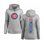 MLB Women's Nike Chicago Cubs #15 Brandon Morrow Ash Backer Pullover Hoodie