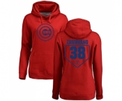 MLB Women's Nike Chicago Cubs #38 Carlos Zambrano Red RBI Pullover Hoodie