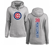 MLB Women's Nike Chicago Cubs #38 Mike Montgomery Ash Backer Pullover Hoodie