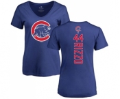 MLB Women's Nike Chicago Cubs #44 Anthony Rizzo Royal Blue Backer T-Shirt