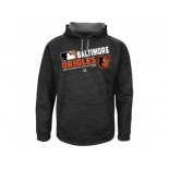 Men's Baltimore Orioles Big & Tall On-Field Black Team Choice Streak Therma Base Fleece Hoodie