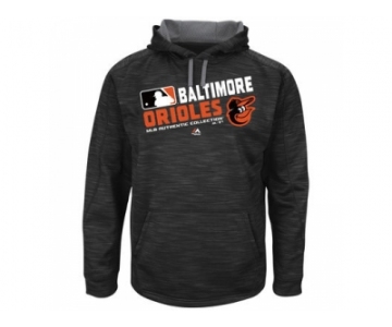 Men's Baltimore Orioles Big & Tall On-Field Black Team Choice Streak Therma Base Fleece Hoodie