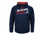 Men's Atlanta Braves Big & Tall On-Field Navy Team Choice Streak Therma Base Fleece Hoodie