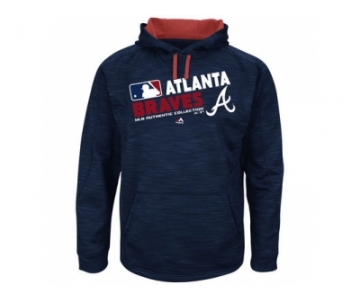 Men's Atlanta Braves Big & Tall On-Field Navy Team Choice Streak Therma Base Fleece Hoodie