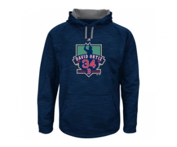 Men's Boston Red Sox David Ortiz Navy Retirement Logo Streak Fleece Hoodie