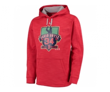 Men's Boston Red Sox David Ortiz Red Retirement Logo Streak Fleece Hoodie