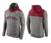 Men's Cleveland Indians Nike Gray Cooperstown Collection Hybrid Pullover Hoodie