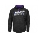 Men''s Colorado Rockies Authentic Collection Black Team Choice Streak Hoodie