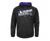 Men''s Colorado Rockies Authentic Collection Black Team Choice Streak Hoodie