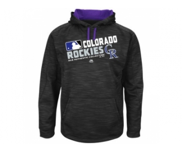 Men''s Colorado Rockies Authentic Collection Black Team Choice Streak Hoodie