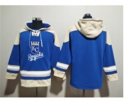 Men's Kansas City Royals Blank Blue Ageless Must-Have Lace-Up Pullover Hoodie