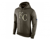 Men''s Kansas City Royals Nike Olive Salute To Service KO Performance Hoodie