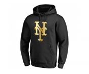 New York Mets Gold Collection Pullover Hoodie Black