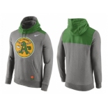 Men's Oakland Athletics Nike Gray Cooperstown Collection Hybrid Pullover Hoodie