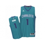 Men Adidas Charlotte Hornets #1 Malik Monk Authentic Light Blue Road NBA Jersey