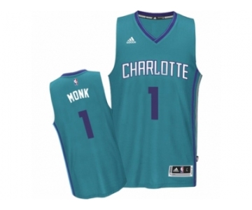 Men Adidas Charlotte Hornets #1 Malik Monk Authentic Light Blue Road NBA Jersey