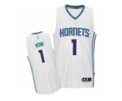 Men Adidas Charlotte Hornets #1 Malik Monk Swingman White Home NBA Jersey