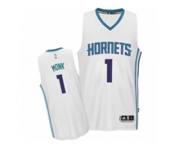 Men Adidas Charlotte Hornets #1 Malik Monk Swingman White Home NBA Jersey