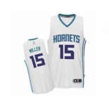 Men's Adidas Charlotte Hornets #15 Percy Miller Authentic White Home NBA Jersey