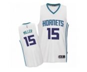 Men's Adidas Charlotte Hornets #15 Percy Miller Authentic White Home NBA Jersey