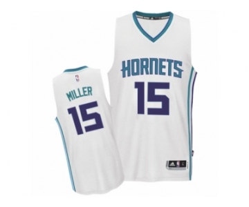 Men's Adidas Charlotte Hornets #15 Percy Miller Authentic White Home NBA Jersey