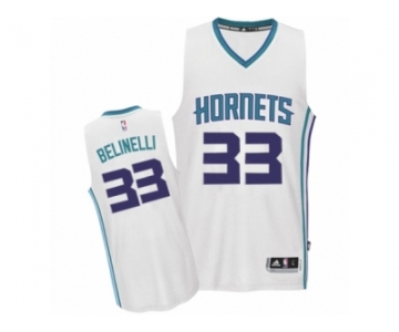 Men's Adidas Charlotte Hornets #33 Marco Belinelli Swingman White Home NBA Jersey