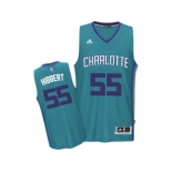 Men's Adidas Charlotte Hornets #55 Roy Hibbert Swingman Light Blue Road NBA Jersey