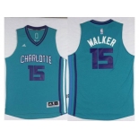 Revolution 30 Charlotte Hornets #15 Kemba Walker Light Blue Stitched NBA Jersey