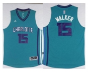 Revolution 30 Charlotte Hornets #15 Kemba Walker Light Blue Stitched NBA Jersey