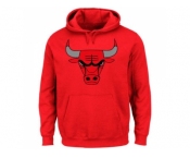 Chicago Bulls Majestic Current Logo Tech Patch Red Pullover Hoodie