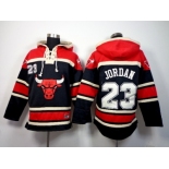 NBA chicago bulls #23 jordan red-black jersey[pullover hooded sweatshirt]