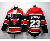 NBA chicago bulls #23 jordan red-black jersey[pullover hooded sweatshirt]