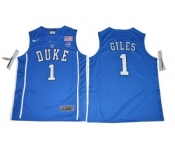 Duke Blue Devils #1 Harry Giles Blue Basketball Elite Stitched NCAA Jersey