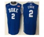 Duke Blue Devils #2 Quinn Cook Blue Basketball New Stitched NCAA Jersey